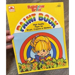 Vintage Rainbow Brite Paint Book 1980 's . Golden, Great Condition